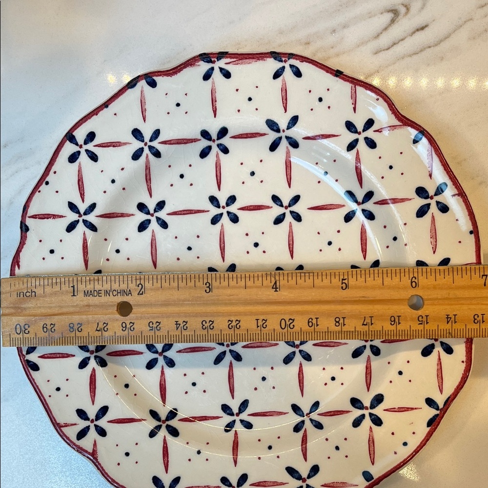 Johnson Brothers La Rochelle Pattern 7” Plates - Red and Blue - Picture 6 of 6